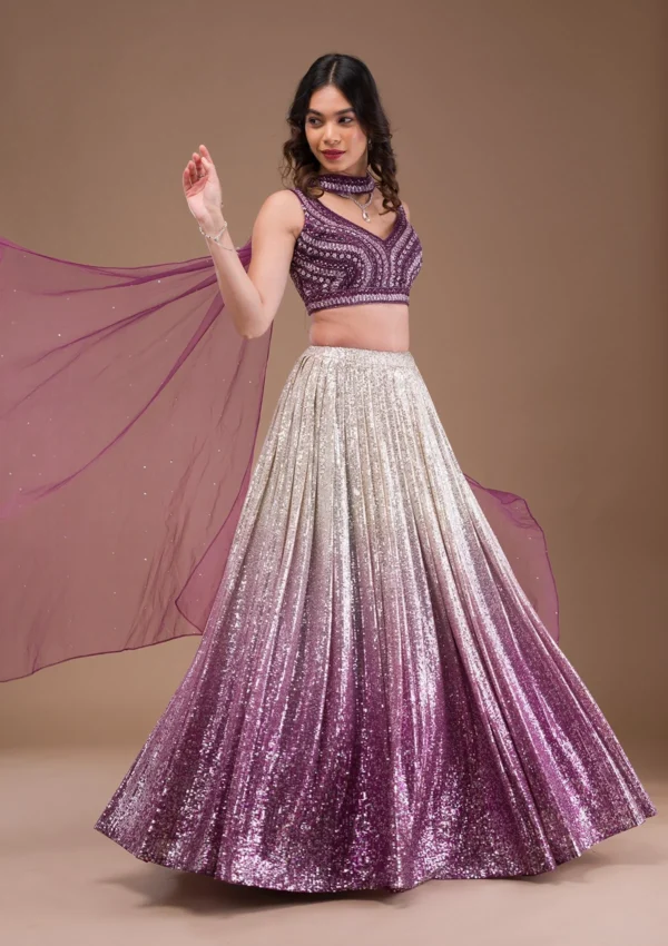 Sequins Lycra Readymade Lehenga - Image 5