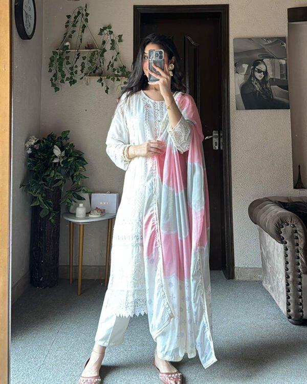 Off White Georgette Pakistani Suit