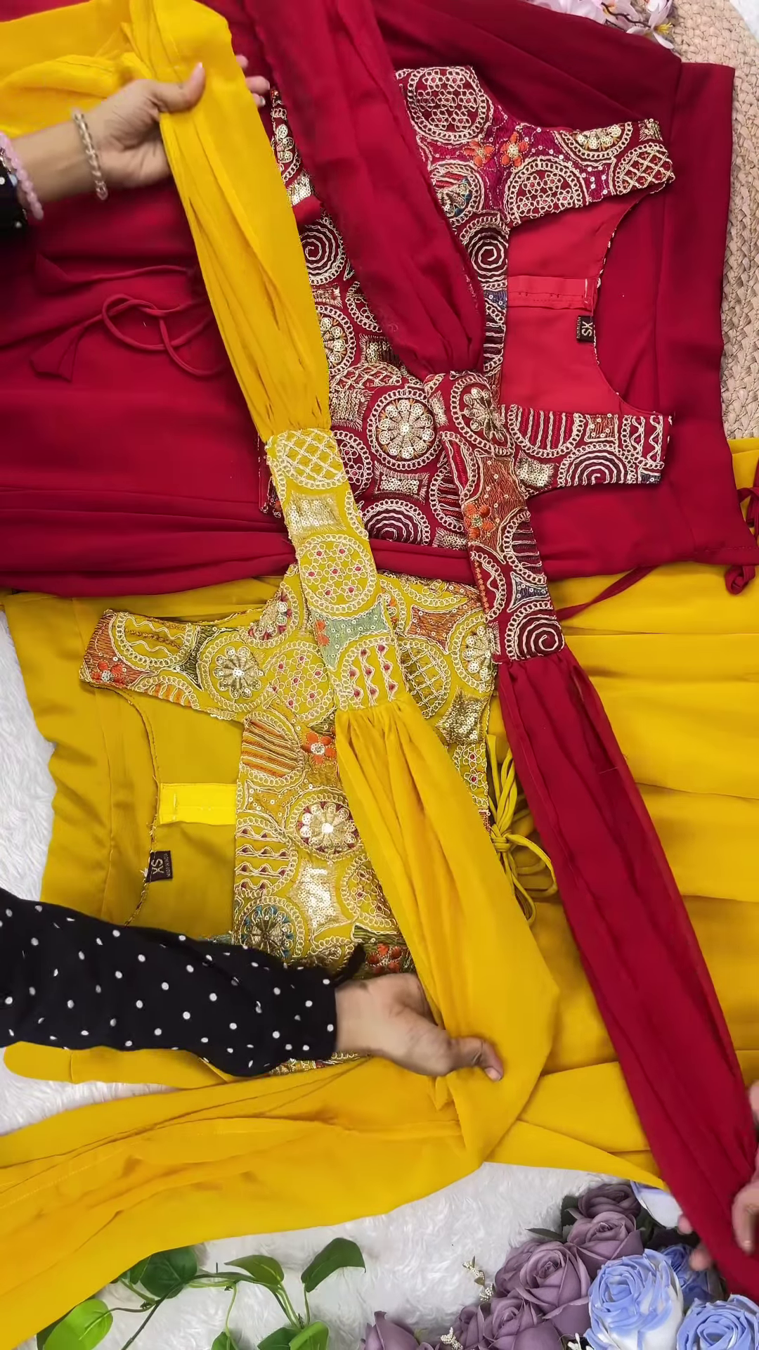 Golden Mustard Embroidered Lehenga Set - Image 2