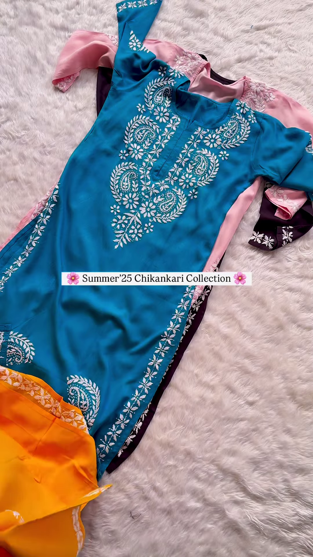 Blush Pink Chikankari Kurta – Summer '25 Collection - Image 4