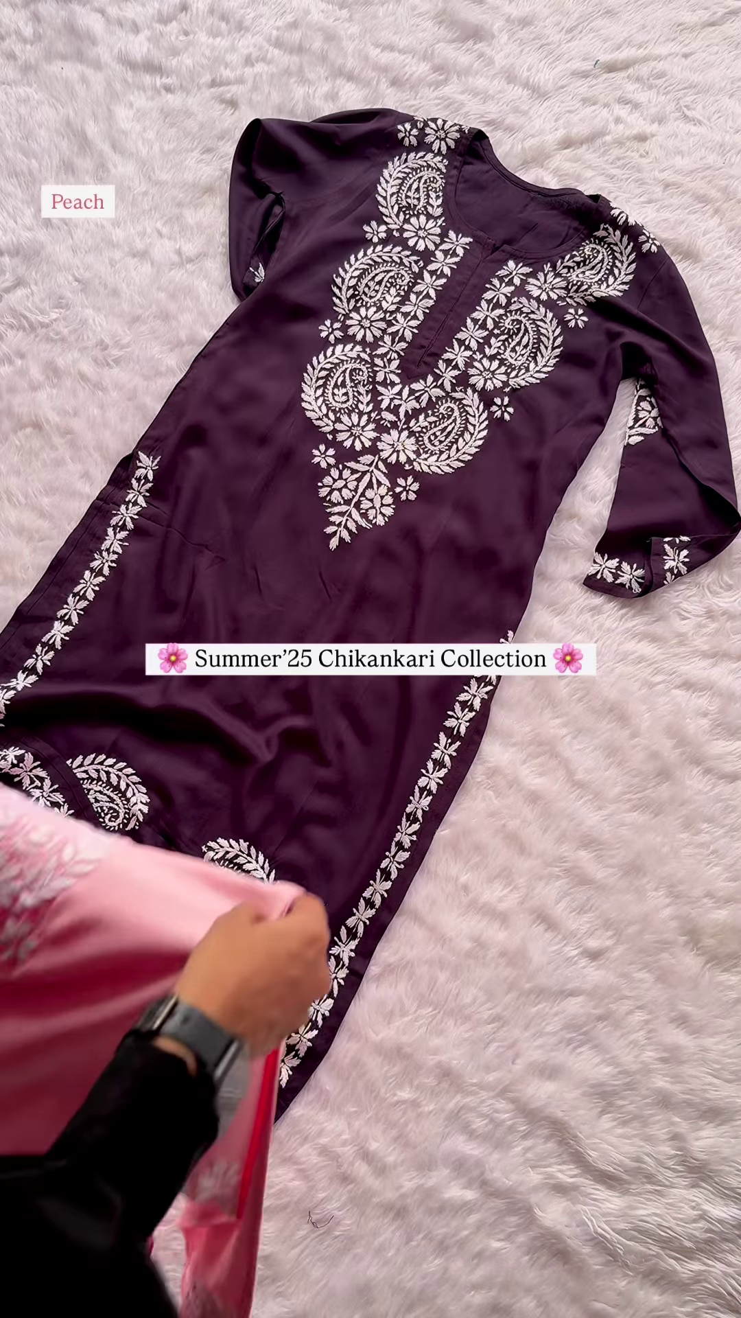 Blush Pink Chikankari Kurta – Summer '25 Collection