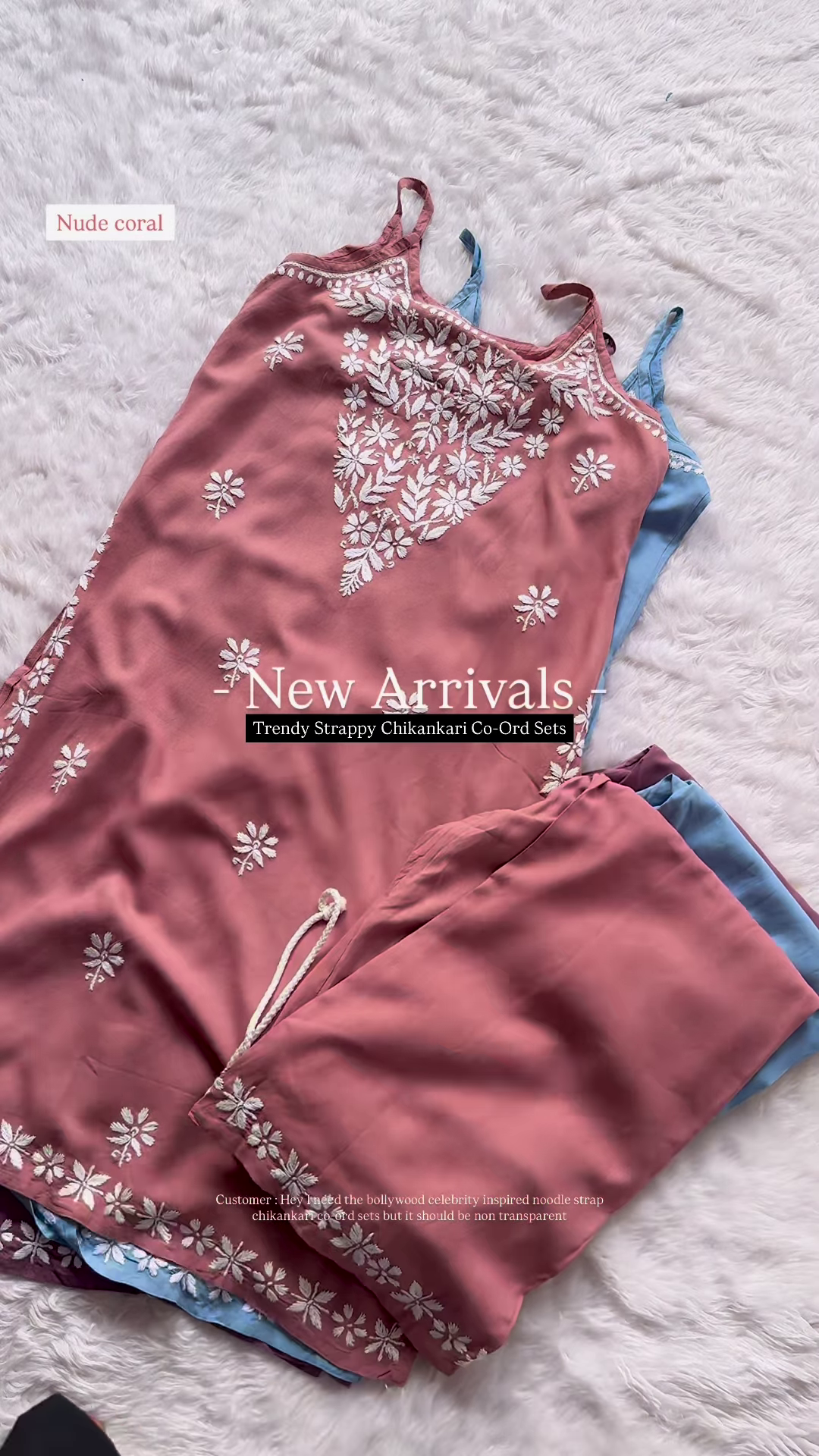 Maroon Strappy Chikankari Co-Ord Set – Elegant & Trendy - Image 4