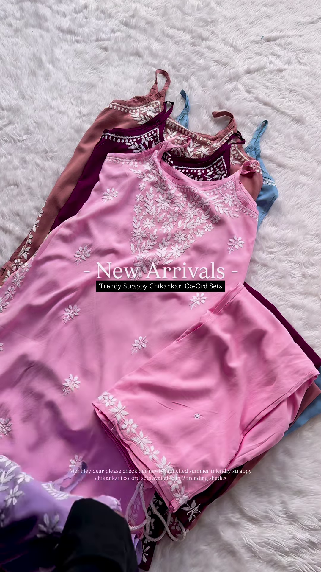 Maroon Strappy Chikankari Co-Ord Set – Elegant & Trendy - Image 2