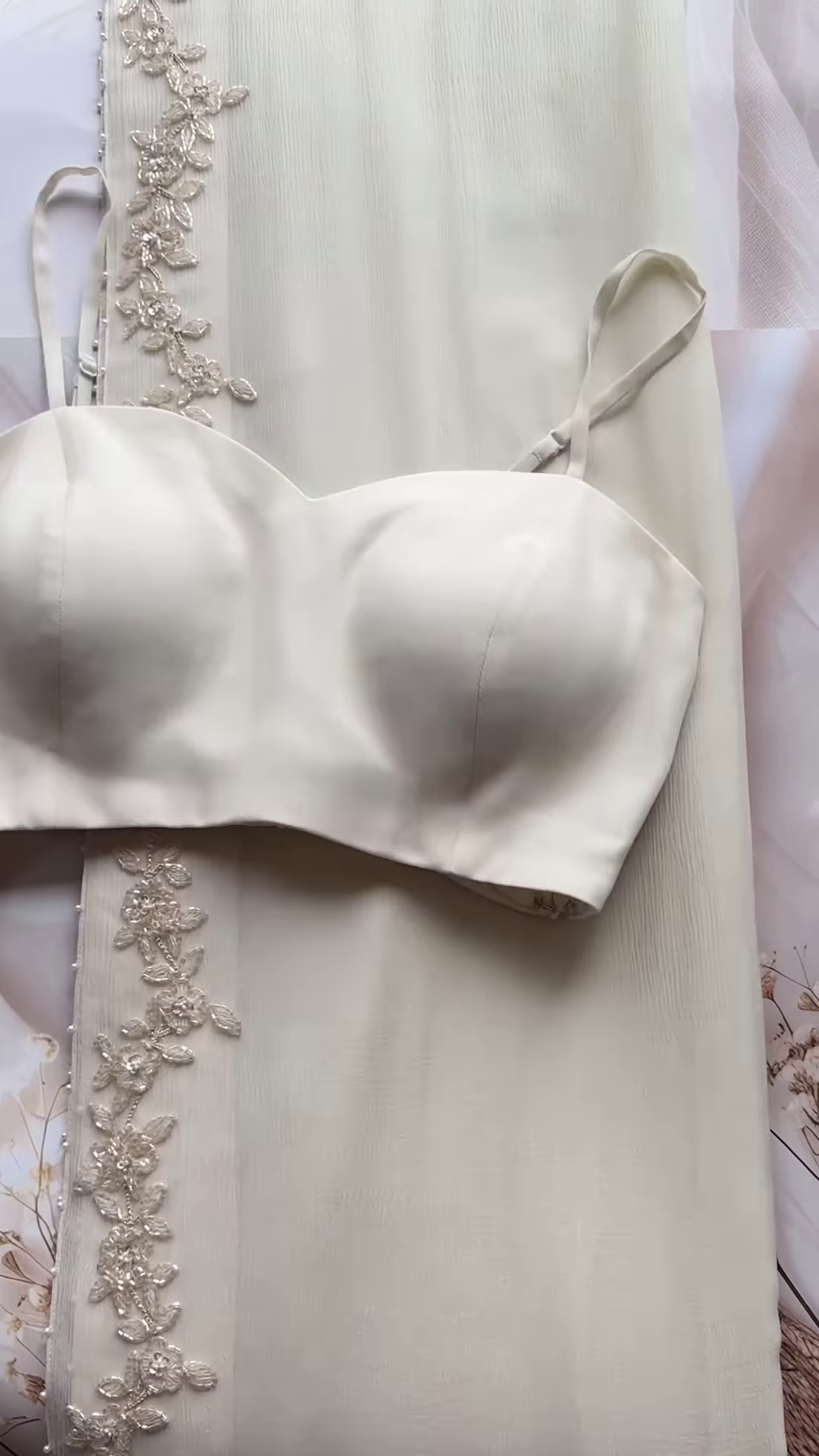 Ivory Embroidered Cape Jacket with Matching Dress - Image 3