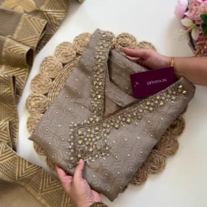 Elegant Brown Embellished Kurta Set