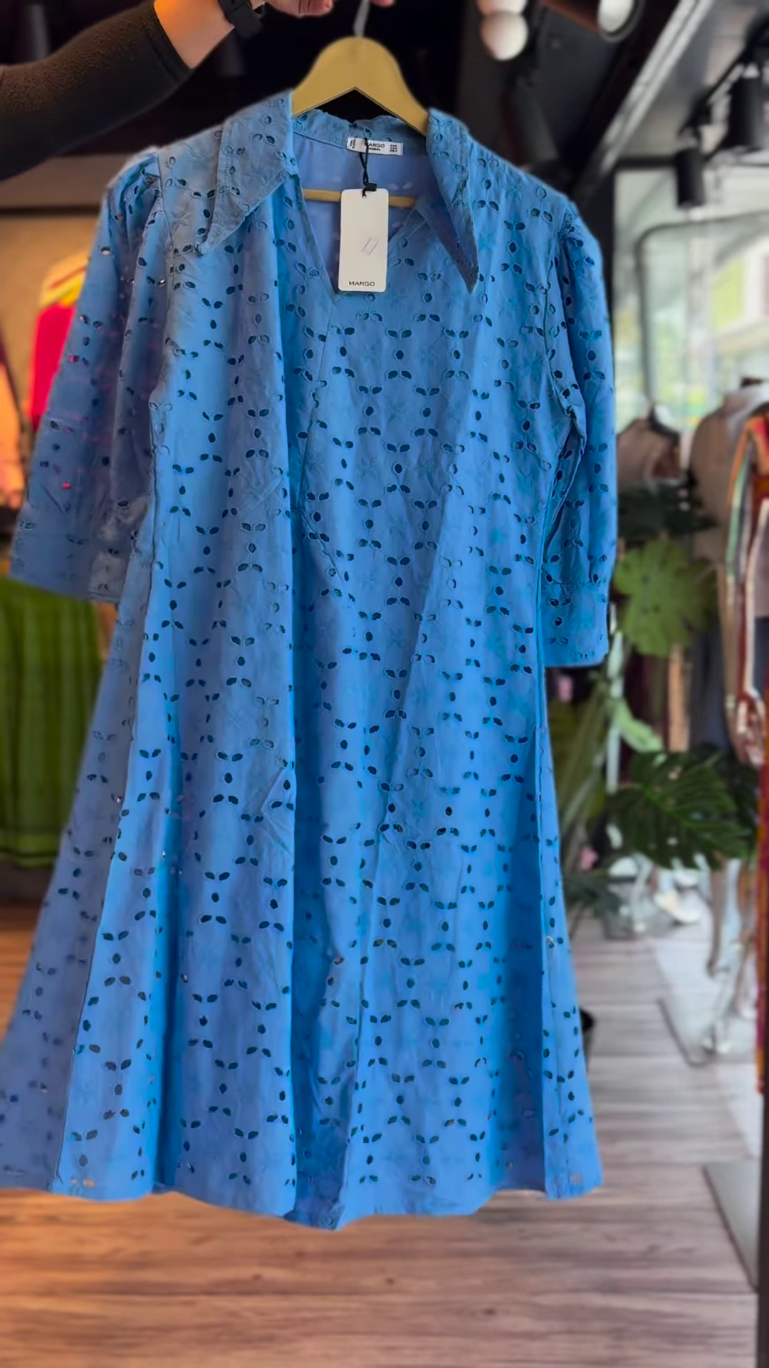 Sunshine Yellow Embroidered Cotton Midi Dress - Image 2