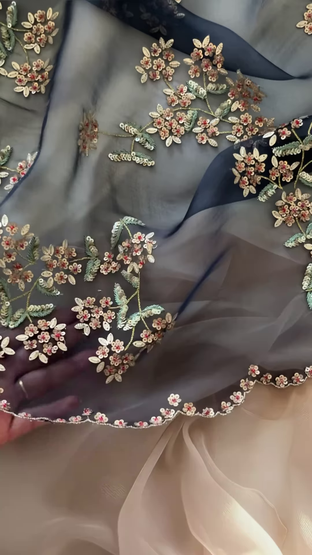 Midnight Bloom Embroidered Lehenga Set - Image 2