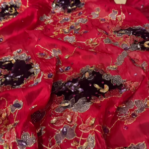 Scarlet Bloom Handcrafted Lehenga Set