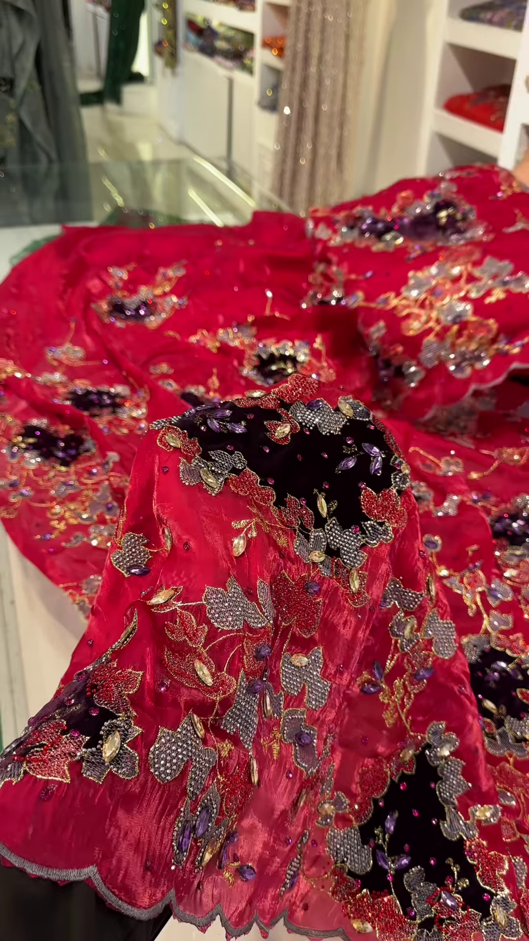 Scarlet Bloom Handcrafted Lehenga Set - Image 2