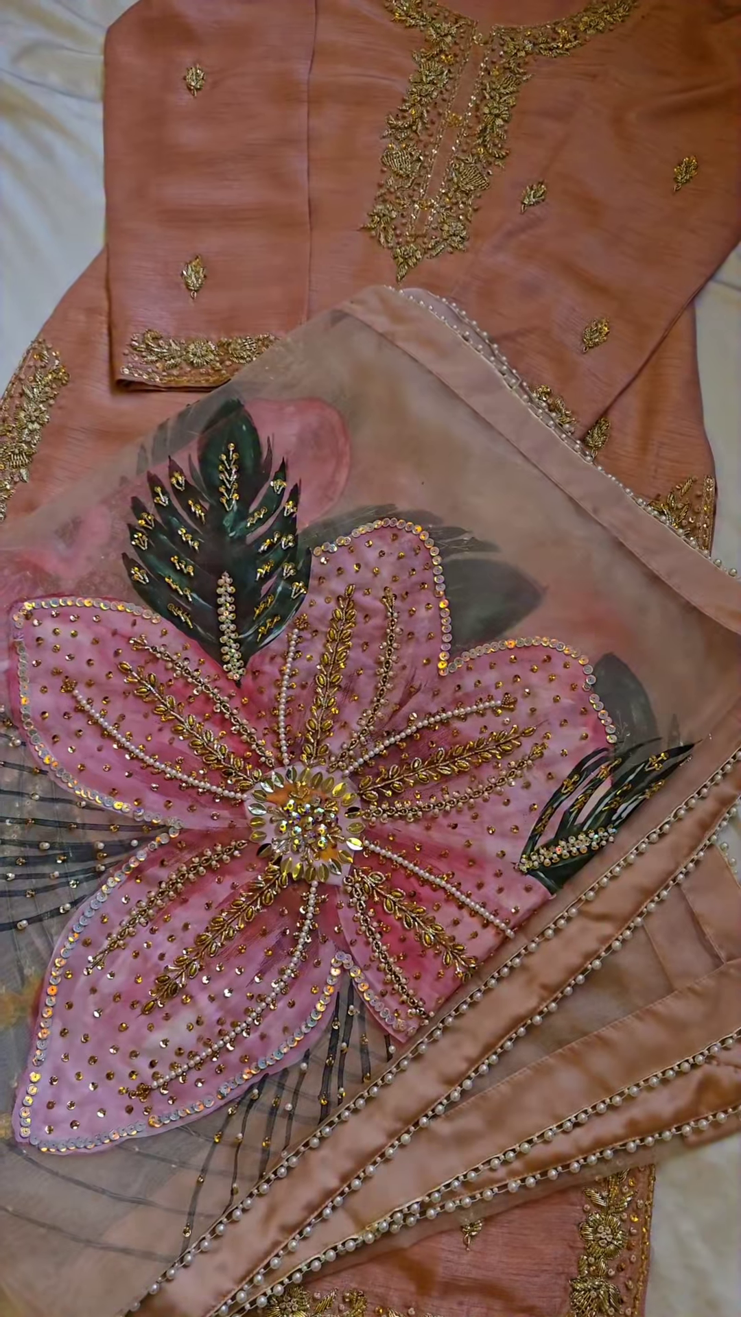 Blush Radiance Embroidered Ensemble - Image 2