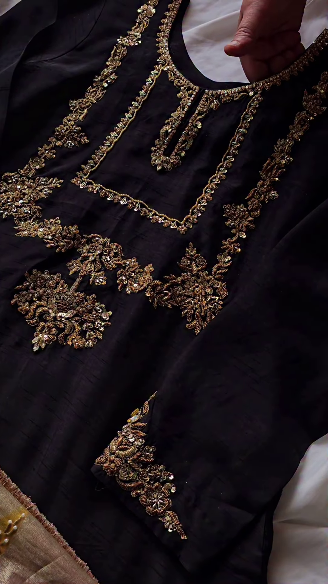 Midnight Elegance Black Kurta