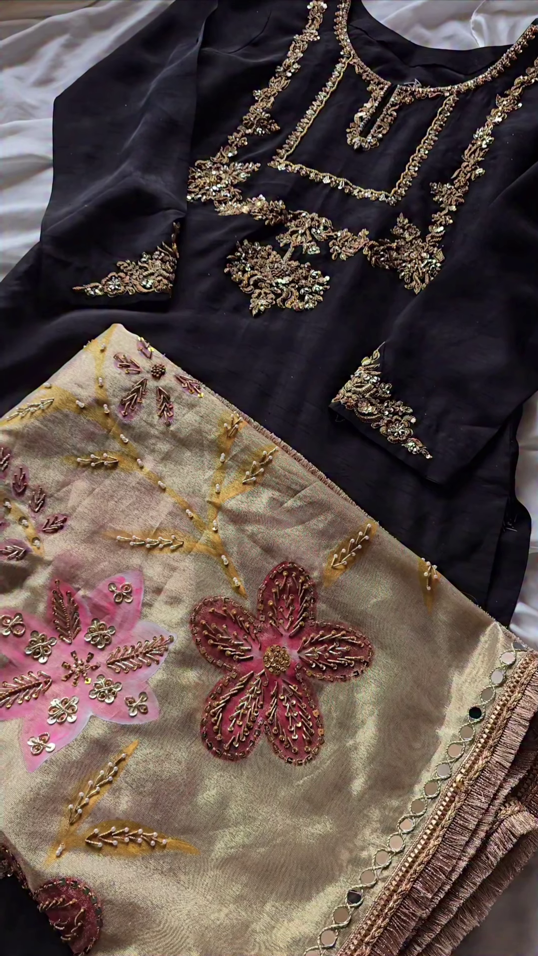 Midnight Elegance Black Kurta - Image 2