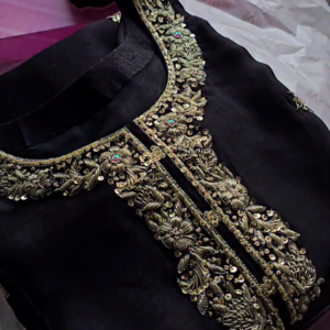 Midnight Elegance Black Kurta Set