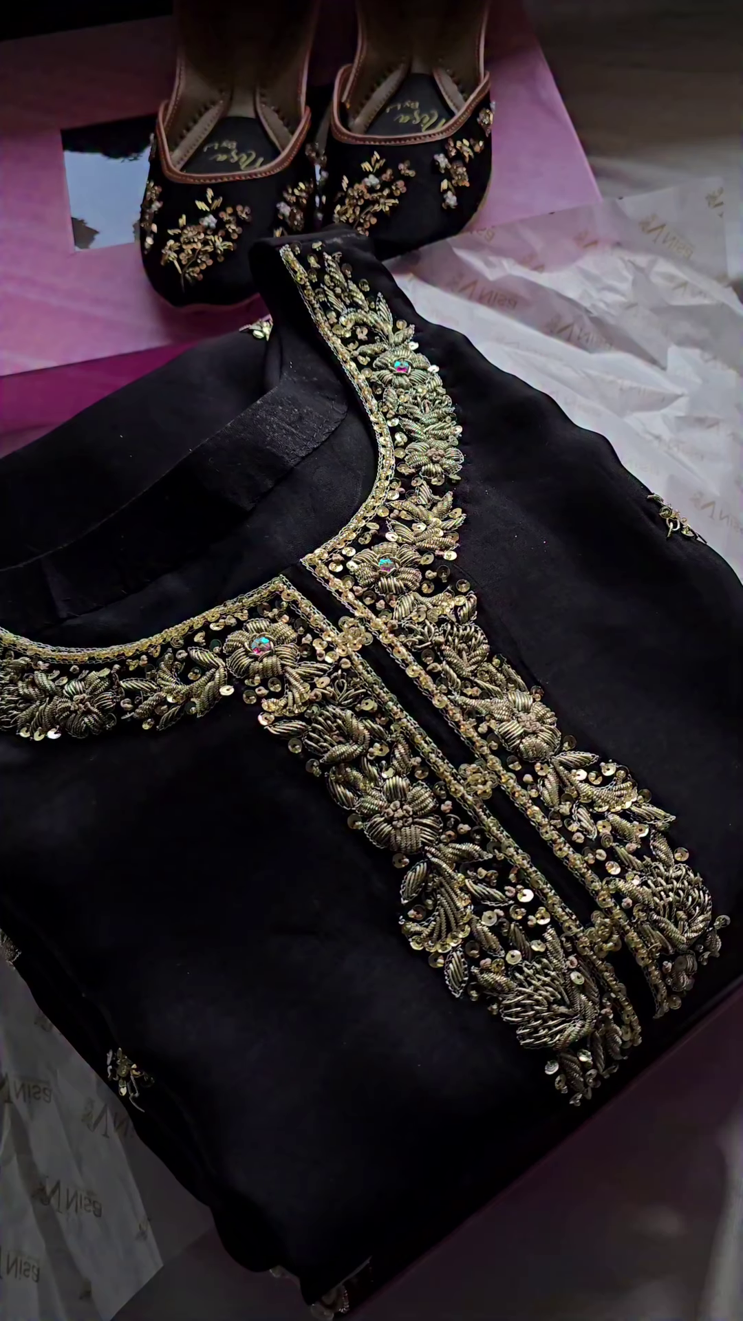 Midnight Elegance Black Kurta Set