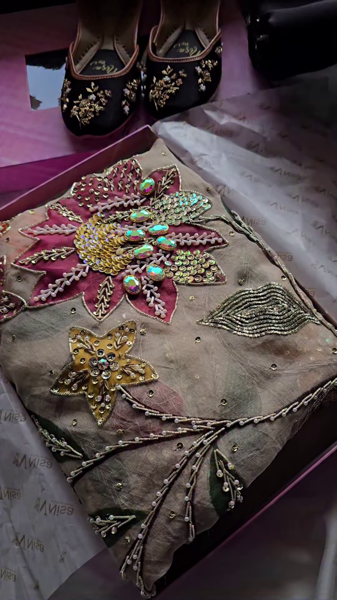 Midnight Elegance Black Kurta Set - Image 3