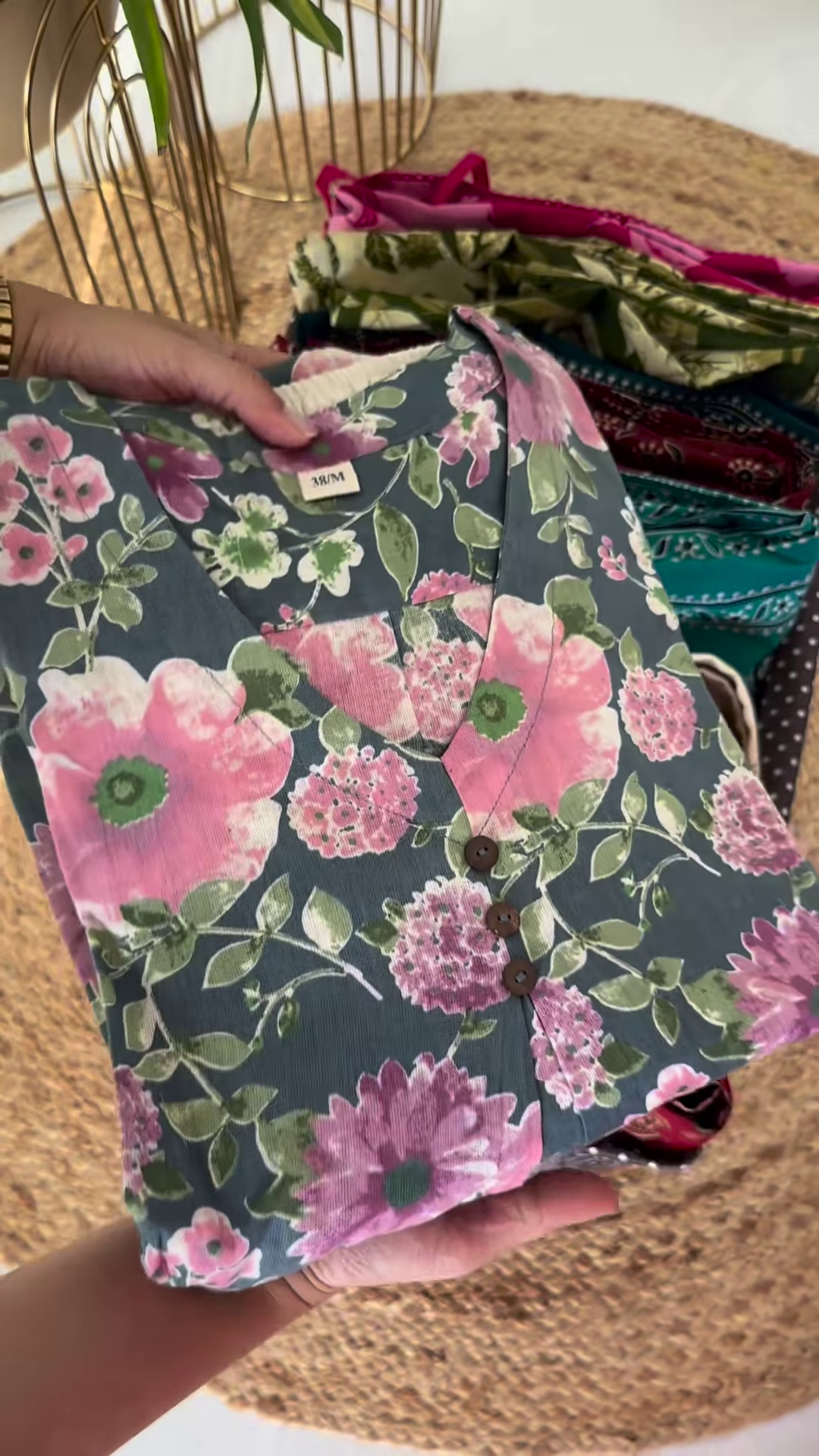 Elegant Purple Hand-Block Printed Cotton Kurta