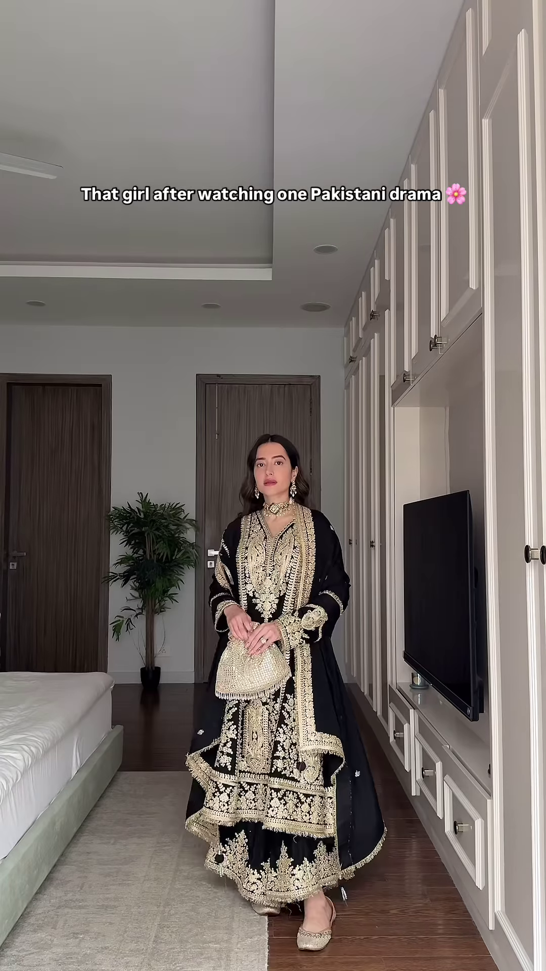 Noir Majesty Hand-Embroidered Anarkali Set