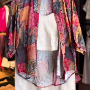 Urban Boho – Abstract Print Linen Co-ord Set