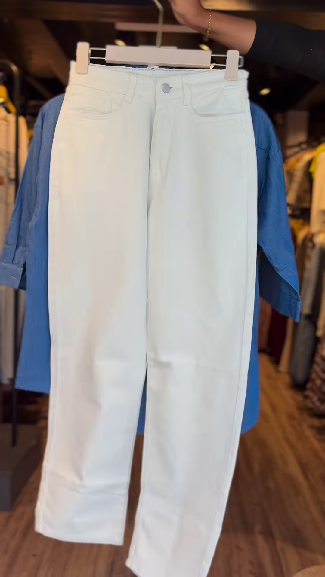 Midnight Wings Embellished Denim Shirt with Sequin Detailing - Image 2