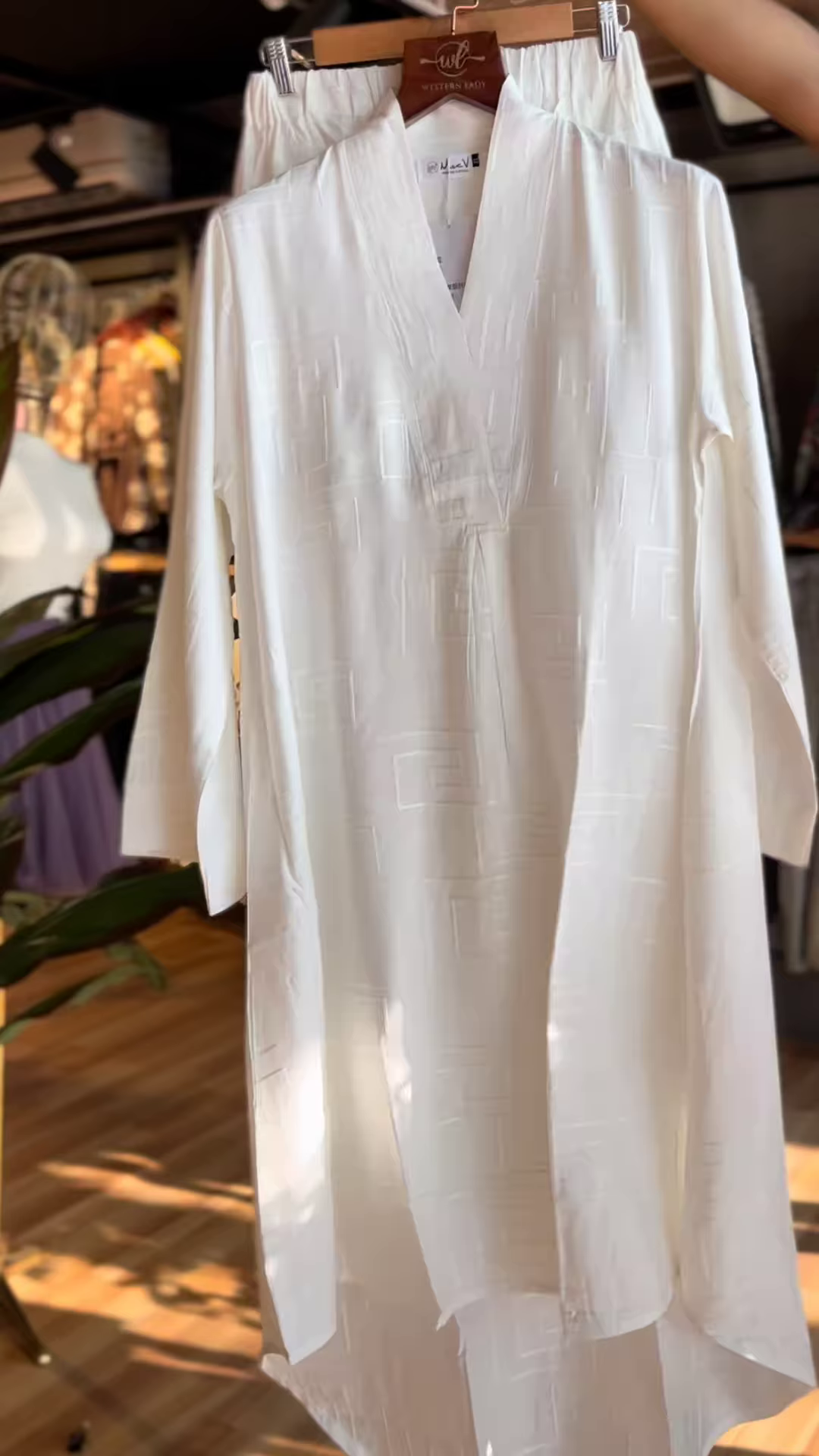 Ivory Ease: High-Low Layered Palazzo Pants - Image 2