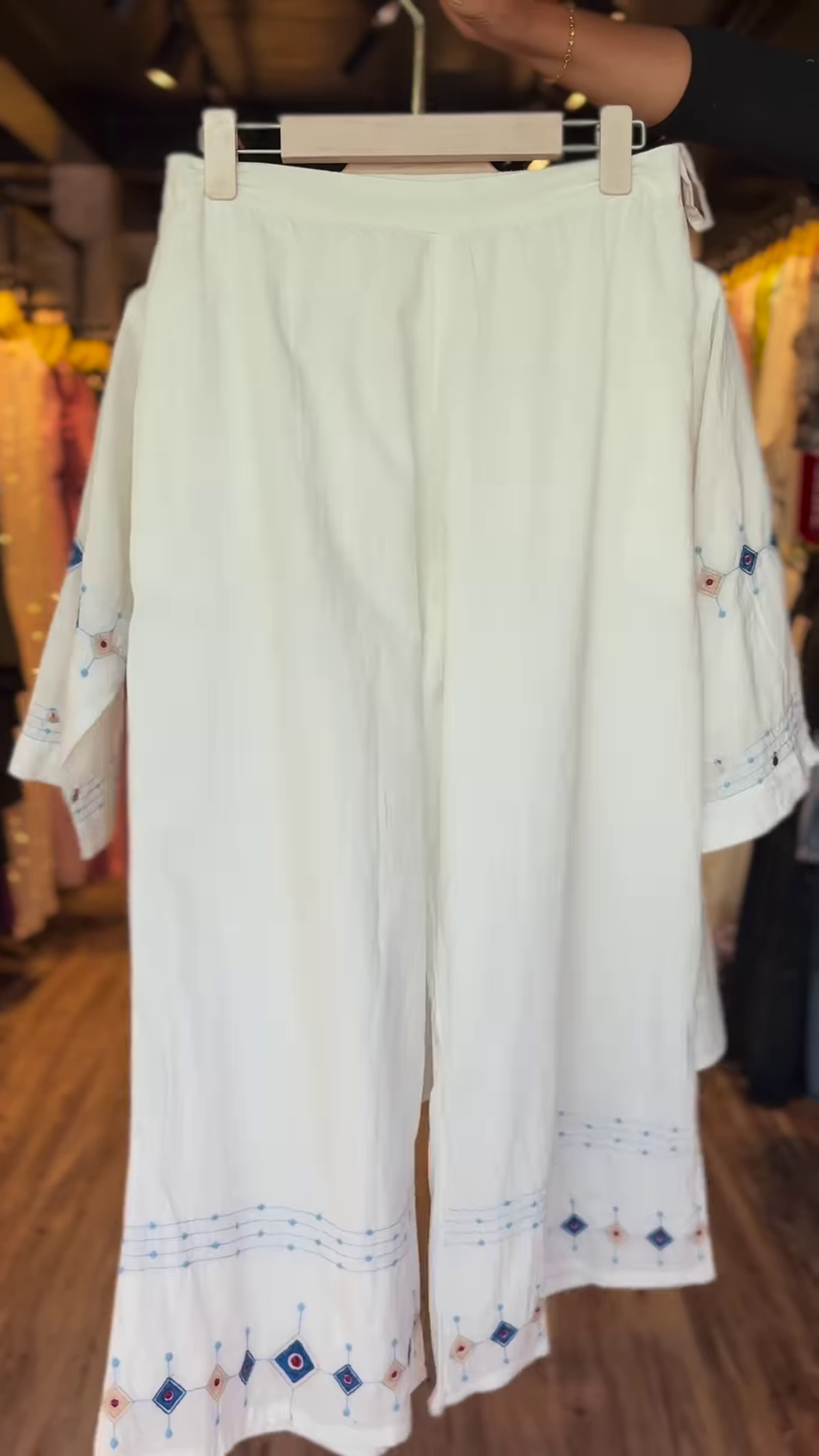 Ivory Mirage – Hand-Embroidered Cotton Co-ord Set - Image 2