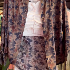 Urban Boho – Abstract Print Linen Co-ord Set