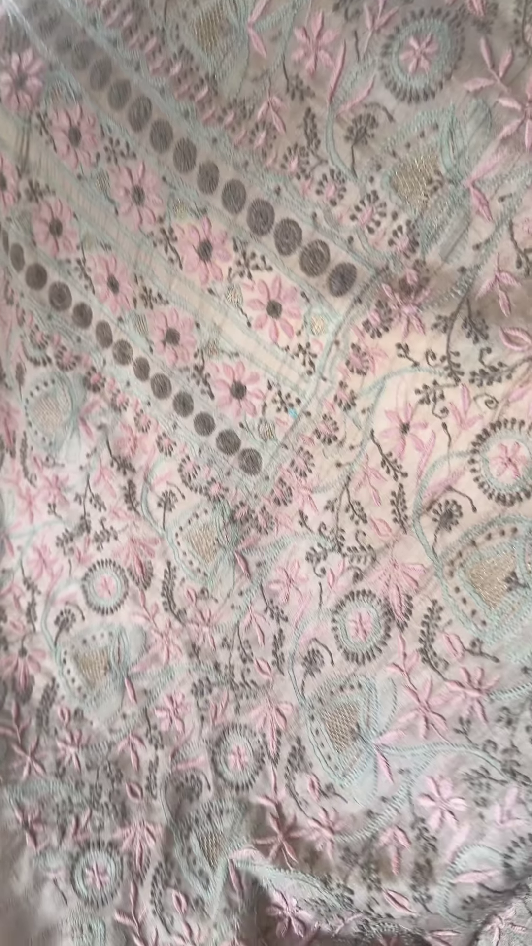 Blush Petal Beige Hand-Embroidered Suit Set - Image 3