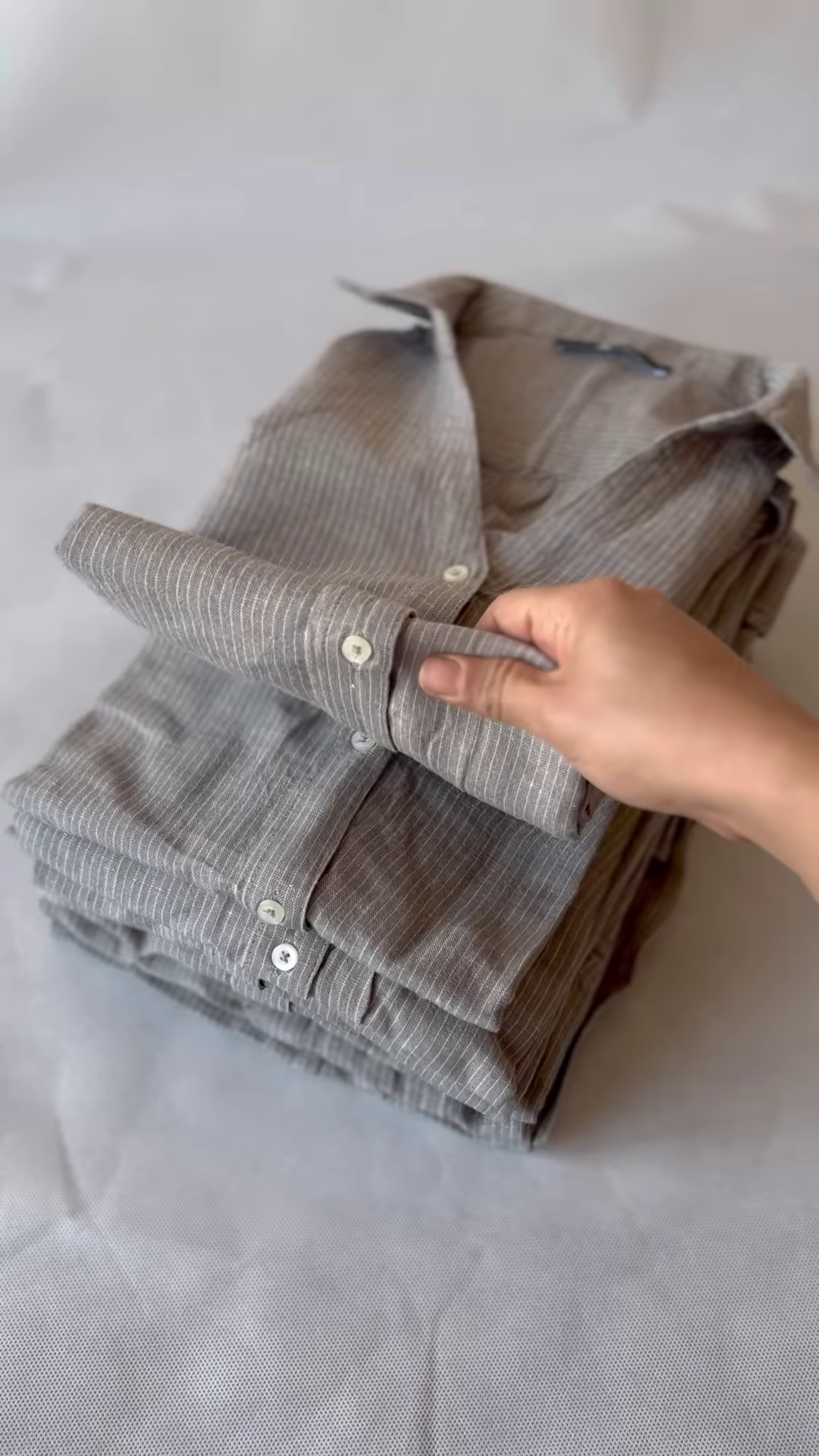 Classic Grey Pinstripe Casual Shirt & Denim Combo - Image 2