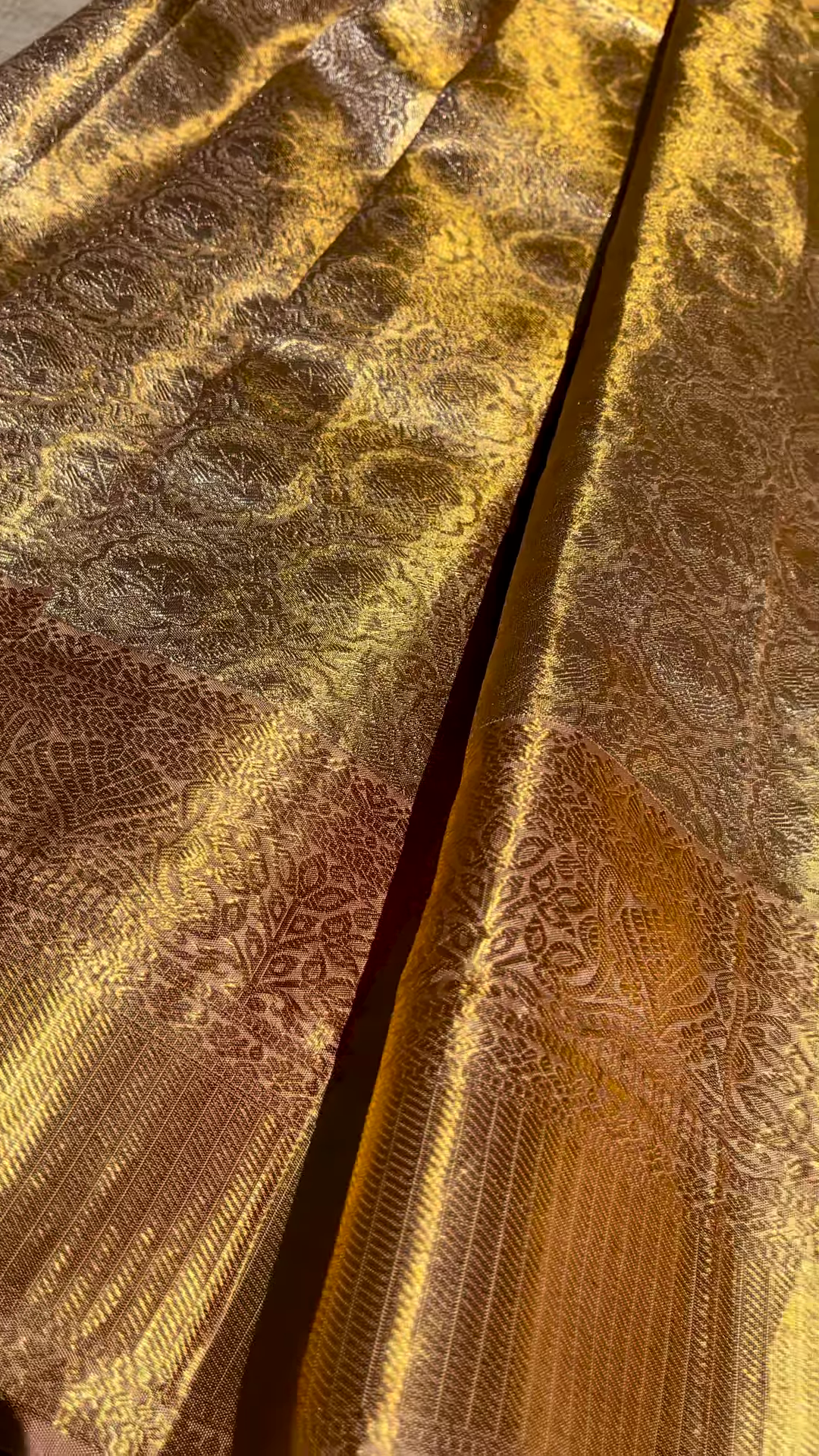 Peacock Green Brocade Blouse Piece with Gold Zari Embroidery - Image 4