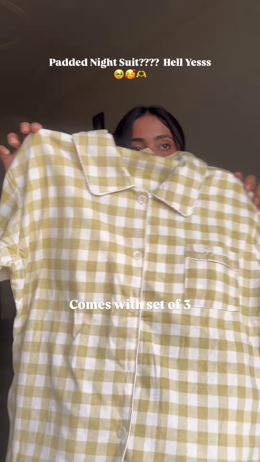 Padded Cotton Night Suit – Yellow Gingham Co-Ord Set for Ultimate Comfort & Style - Image 7