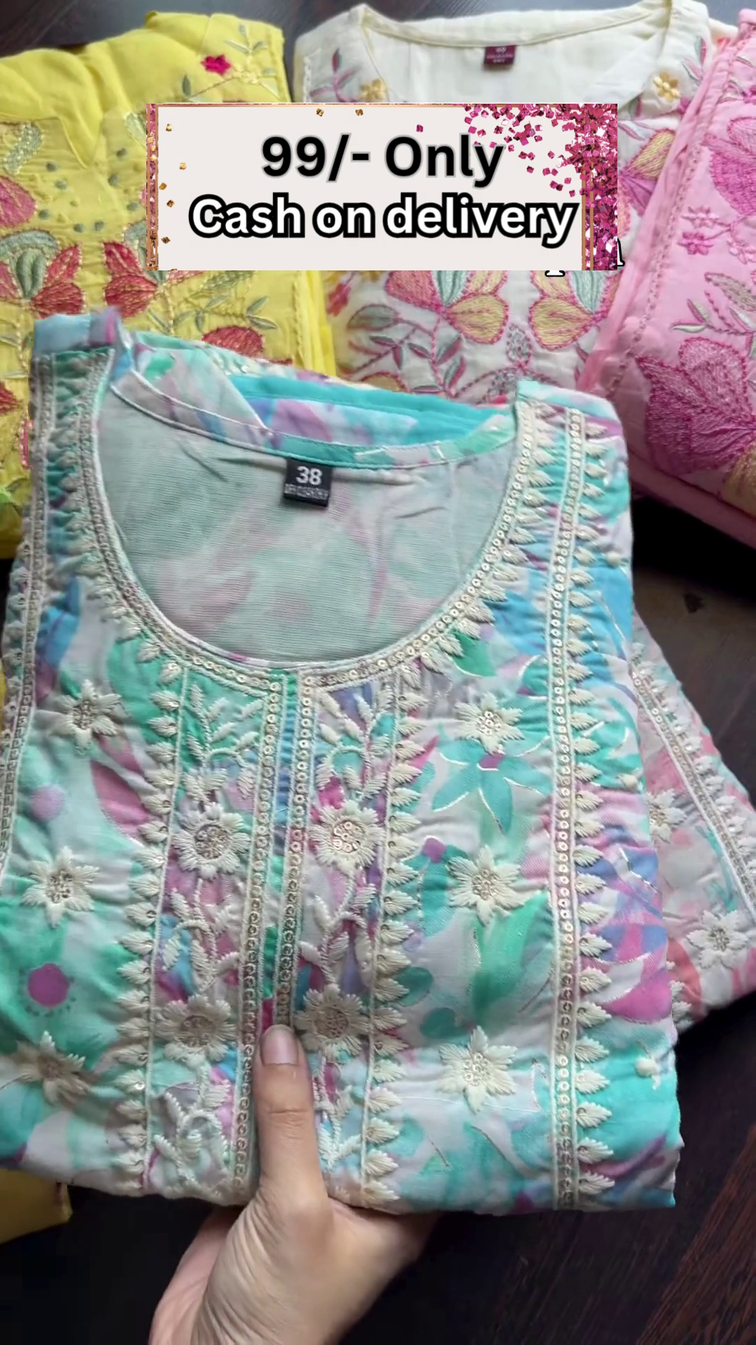 Packaged Women’s Embroidered Kurtis Assortment - Image 2