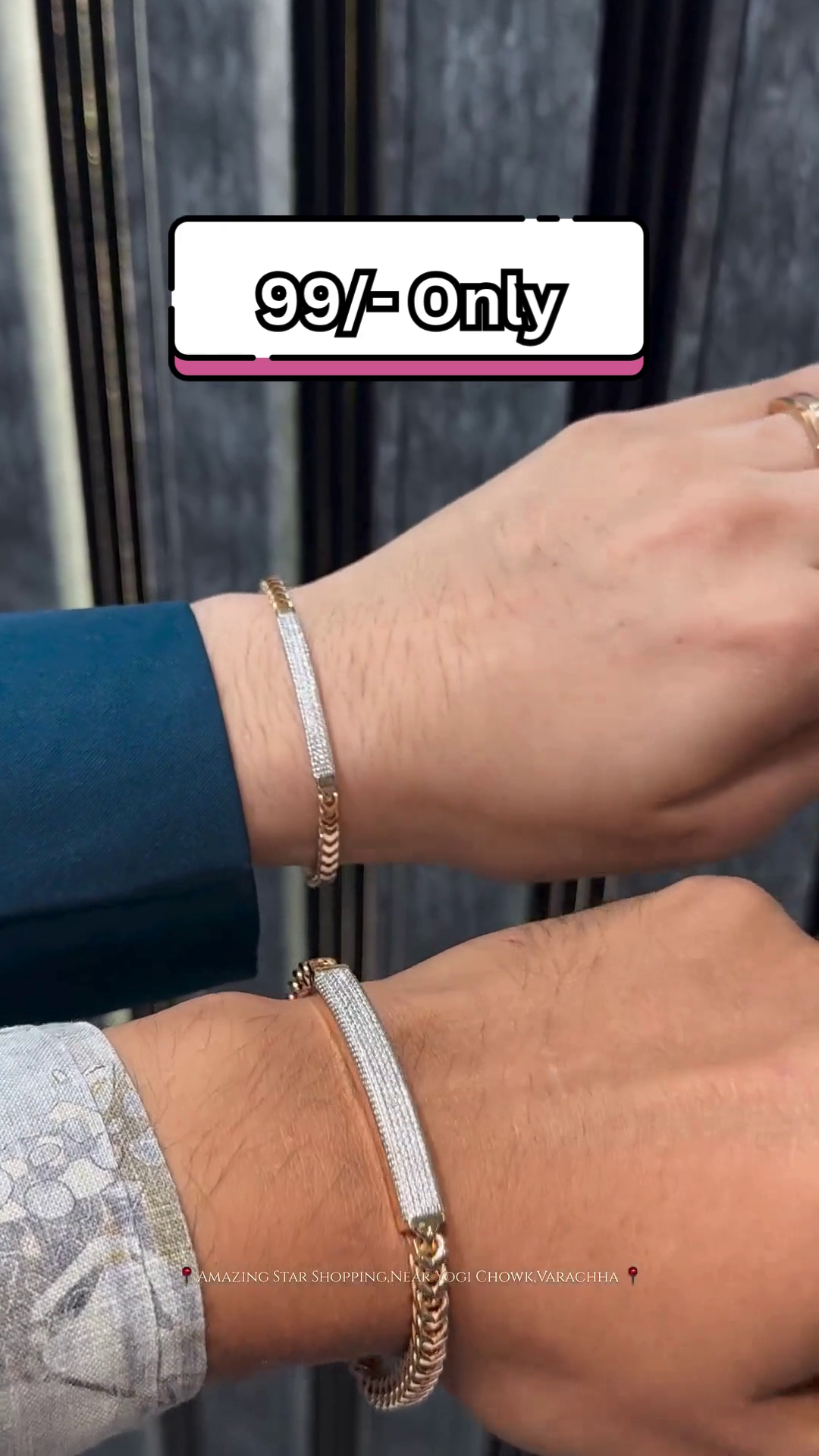 Unisex Dual-Tone Metal Bracelets - Image 4