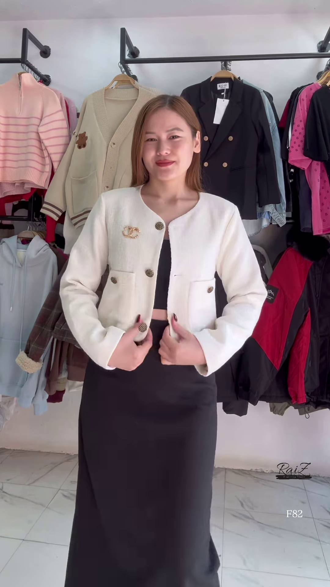 Elegant Cream Cropped Jacket – Redefine Your Classic Look with Chic Sophistication 🤍✨ - Image 2