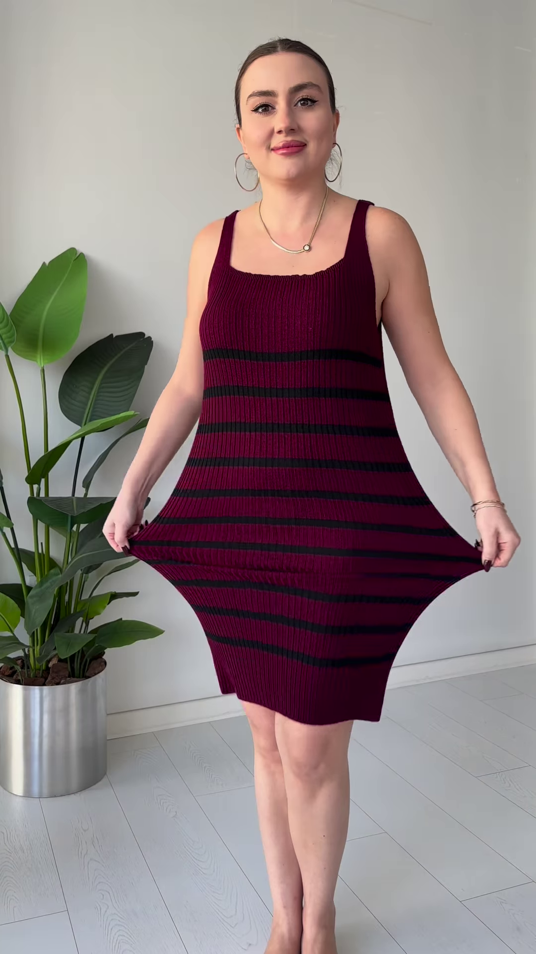 Striped Knit Co‑ord Dress Set – Chic, Stretchy, and Ready to Dress Up or Down - Image 4