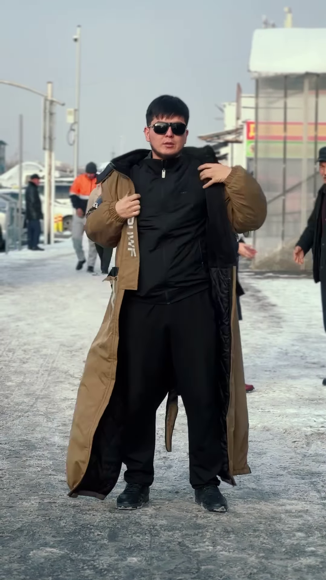 Insulated Space-Themed Jumpsuit βοΈπ With Belted Waist & Graphic Patches β Brown Variant - Image 2