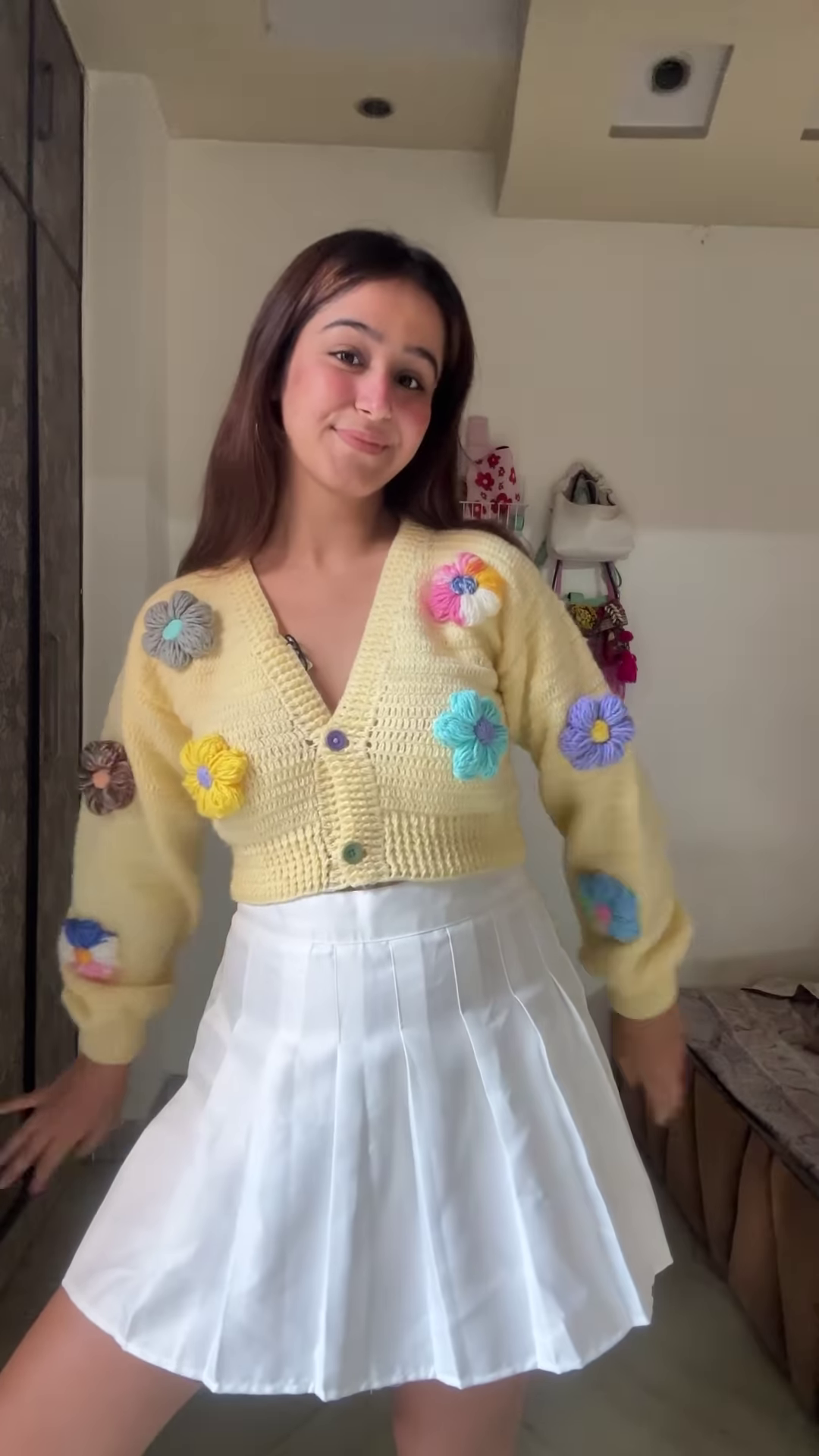 Playful Embroidered Knit Cardigans ๐งถ๐๐ โ Cherry, Rainbow & Floral Variants