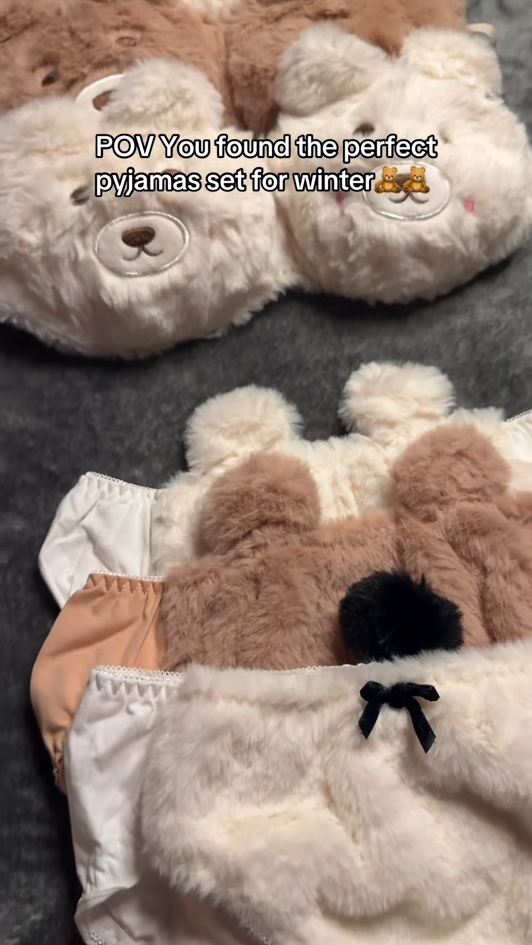 Fluffy Animal-Themed Winter Pajama Sets ๐ปโ๏ธ โ Soft Plush Sleepwear with Bear & Panda Faces - Image 2