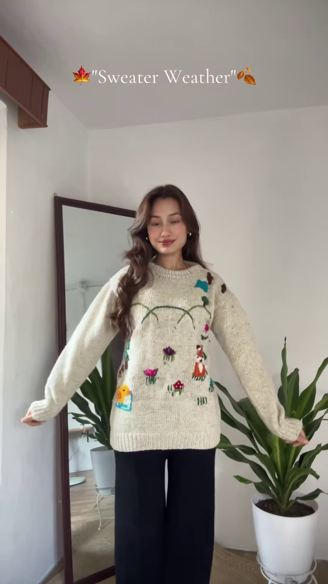 Seasonal Knit Sweater Trio ππ§₯ β Floral, Minimal & Geometric Styles in Pink, Green & Cream Variants - Image 2