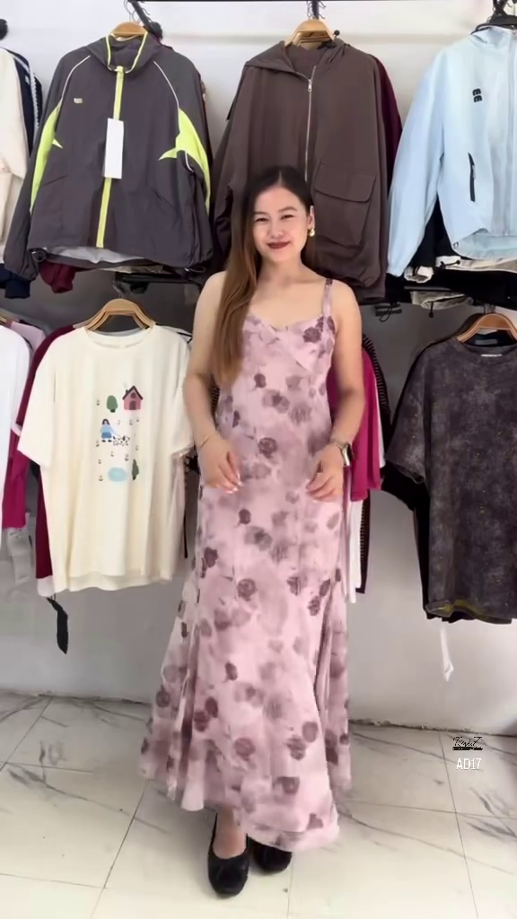 Women’s Sleeveless Floral Print Red Maxi Dress - Image 2