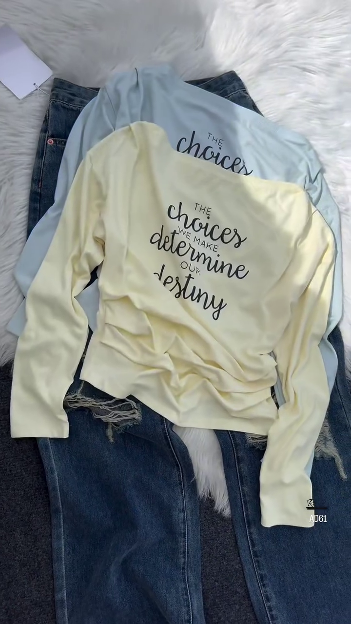 Inspirational Slogan Long-Sleeve Tee - Image 5