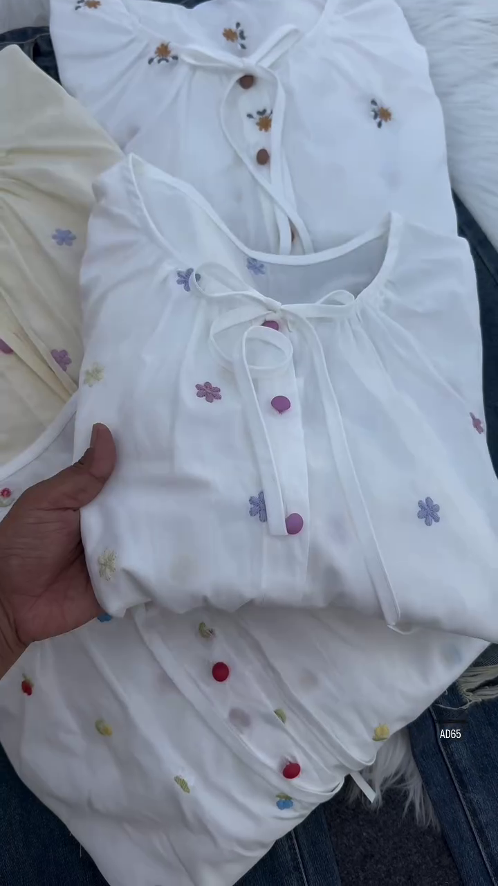 Embroidered Sheer Blouse - Image 2