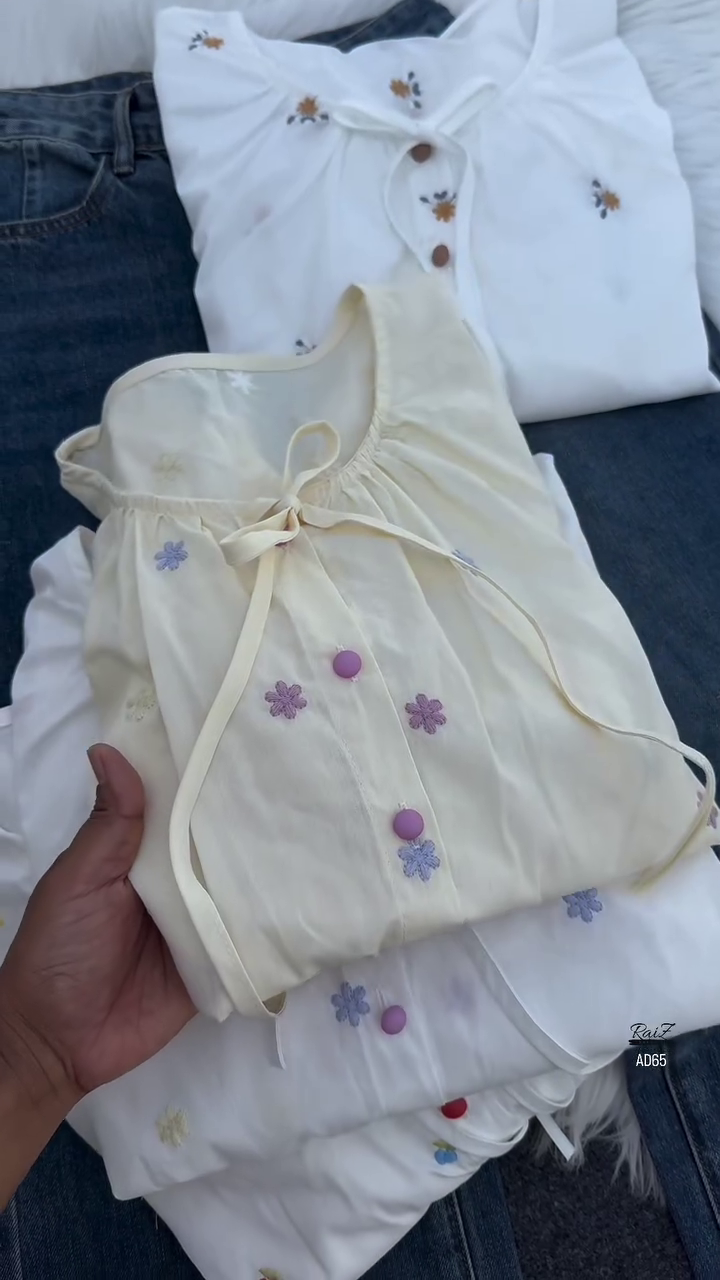 Embroidered Sheer Blouse - Image 6