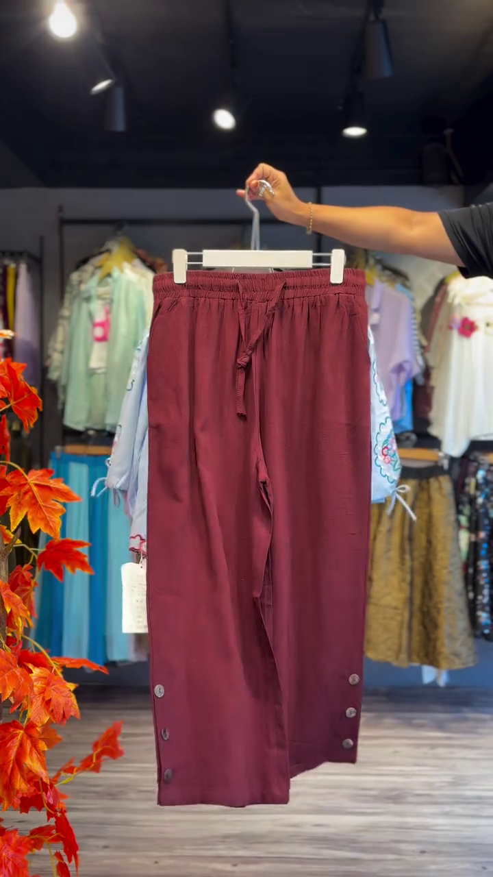 Embroidered Sky Top with Tie Details & Maroon Shorts - Image 2