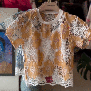 BLACK & WHITE ABSTRACT BRUSHSTROKE SHIRT