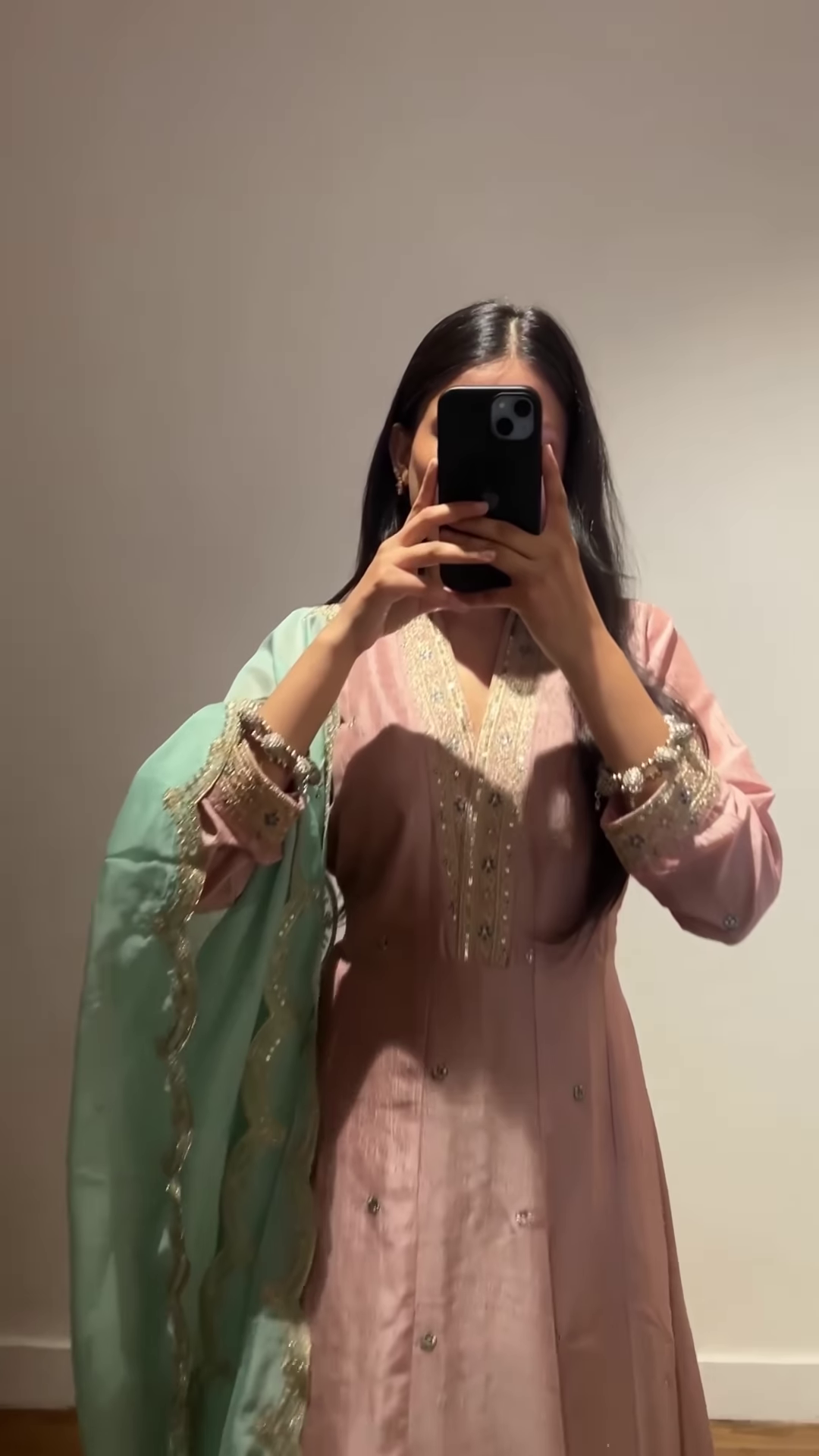 Brown Embroidered Kurta with Elegant Thread Work – Daily Wear & Semi-Festive Collection - Image 2