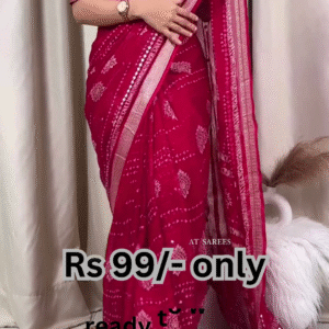 Midnight Blue Georgette Saree with Silver Zari Artistry