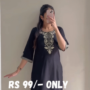 Elegant Floral Cotton Kurta – 5 Color Variants