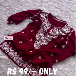 Chikankari Short Kurti – Breezy Summer Elegance