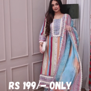 Pastel Elegance Printed Suit – A Timeless Statement