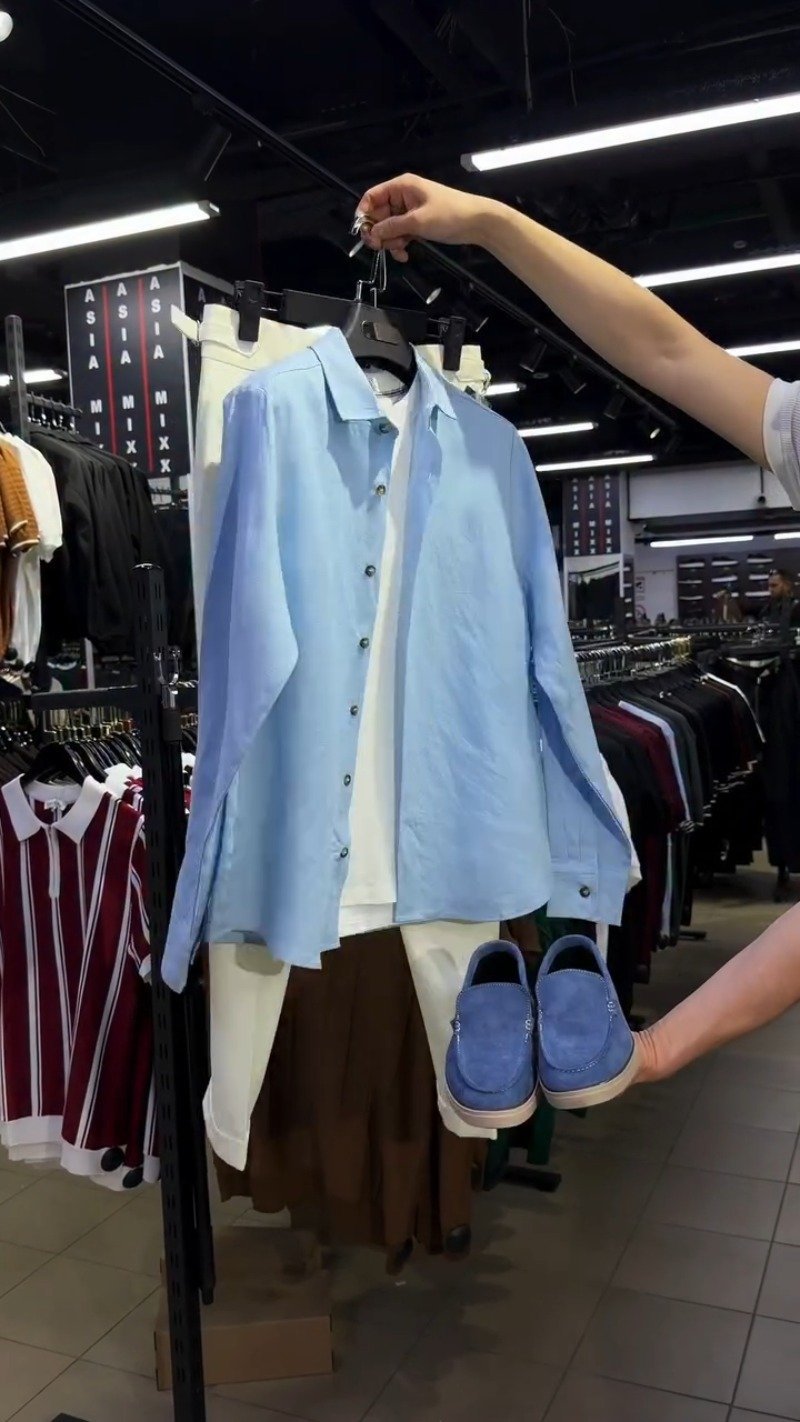 Urban Minimalist Men's Co-ord Set with Matching Loafers – Available in Light Blue, Black, Maroon & White - Image 2